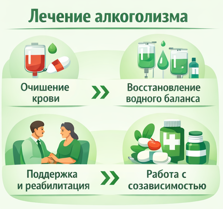лечение алкоголизма в Тайге этапы